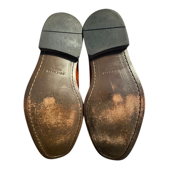 Cole Haan Men's Brown Leather Grand OS Wingtip Oxford Dress Shoes Size 11 C20736 - Picture 7 of 9